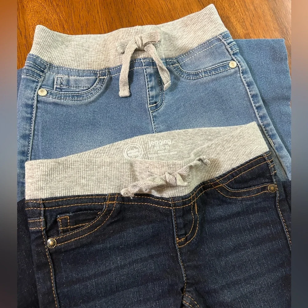 Pull-On Jeggings Bundle | Girl XS (4/5) | Light & Dark Wash Set | Wonder Nation